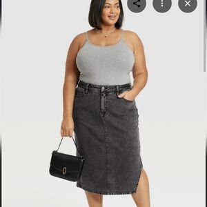 Ava & Viv Charcoal Pencil Skirt